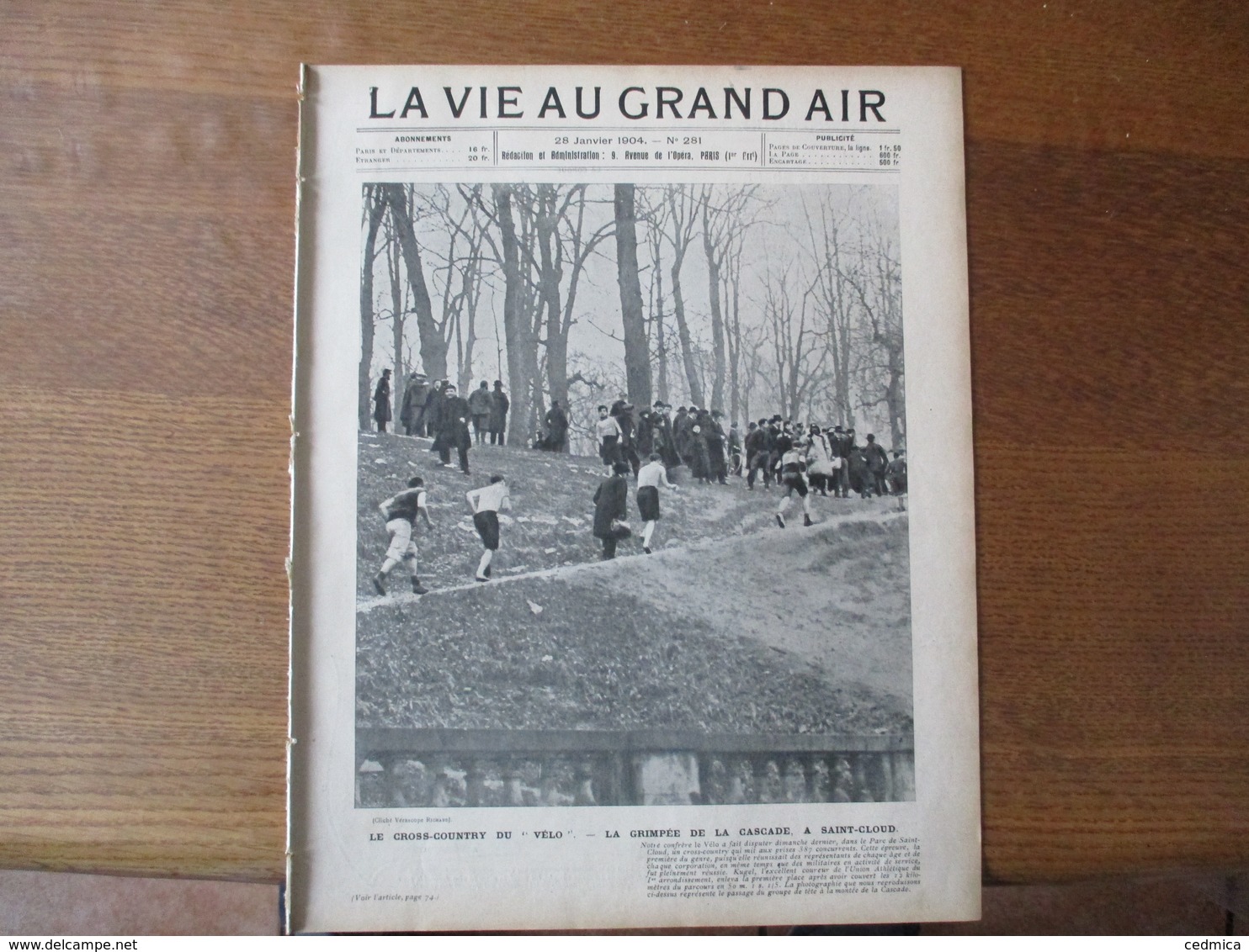 LA VIE AU GRAND AIR N°281 28 JANVIER 1904 HUGUES LE ROUX EN ABYSSINIE,LA GRANDE SEMAINE DE DAVOS,DE PARIS A CHAMONIX EN - 1900 - 1949