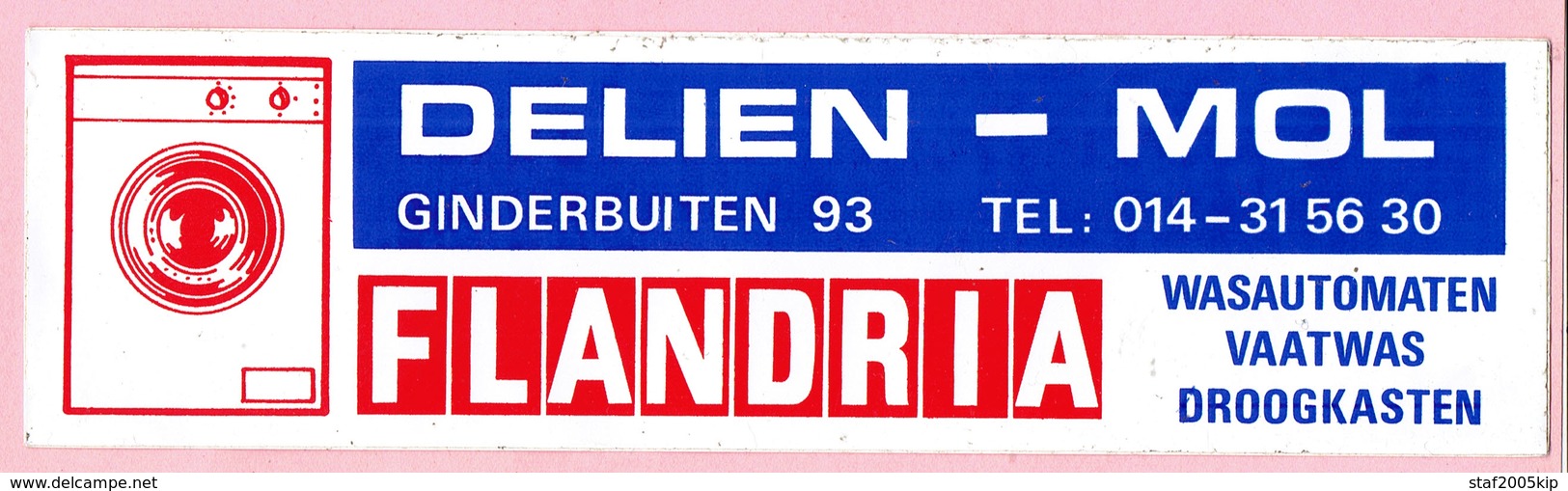 Sticker - DELIEN - Mol - Ginderbuiten - Flandria Wasautomaten - Stickers