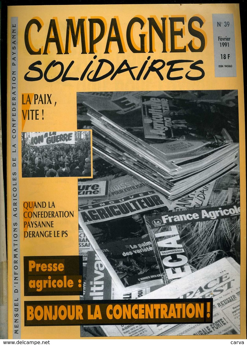 Campagnes Solidaires 39 Fevrier 1991 Proces Roquefort, Miel, Abeilles, Apiculture Haiti - Midi-Pyrénées
