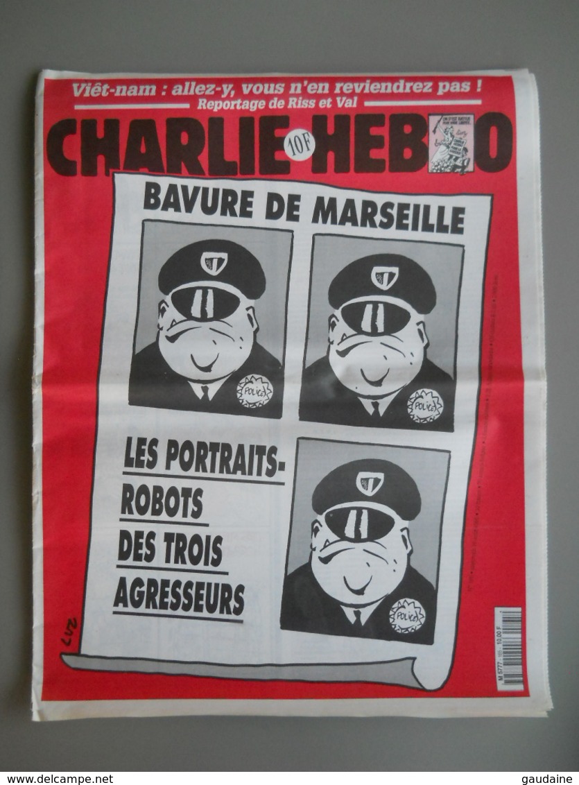 CHARLIE HEBDO 1995 N°165 - BAVURE DE MARSEILLE - LUZ. - 1950 - Today