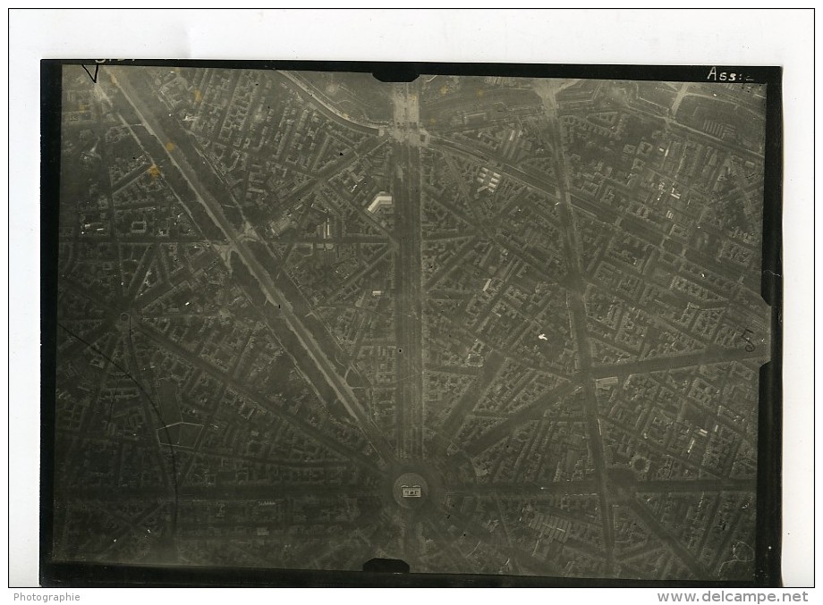 France WWI Paris Place De L'Etoile Ancienne Photo Aerienne 1918 - Luftfahrt