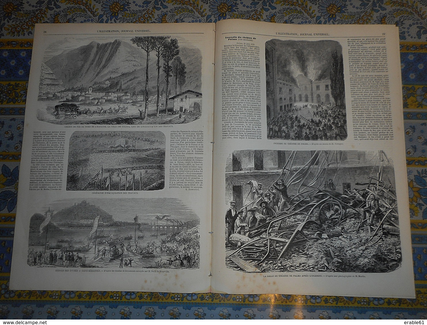 L ILLUSTRATION 10/07/1858 OTTOMAN BLAINVILLE LUNEVILLE DIJON RUSSIE SAINT PETERSBOURG ISAAC ESPAGNE TOLOSA BALEARES CAEN - 1850 - 1899