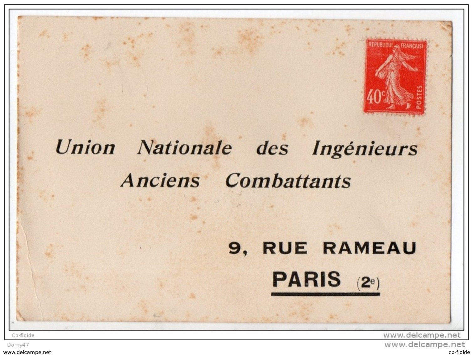 CARTE D'ABONNEMENT . UNION NATIONALE DES INGÉNIEURS ANCIENS COMBATTANTS . 2 SCANS - Réf. N°4814 - - Other & Unclassified