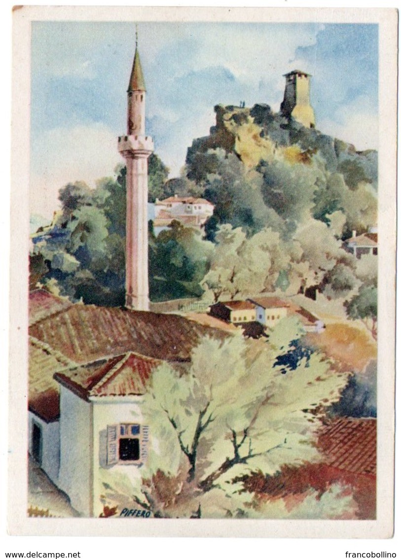 ALBANIE/ALBANIA - KRUJA MOSCHEA E LA TORRE/MOSQUEE ET LA TOUR / ILLUSTRATORE PIFFERO - Albania