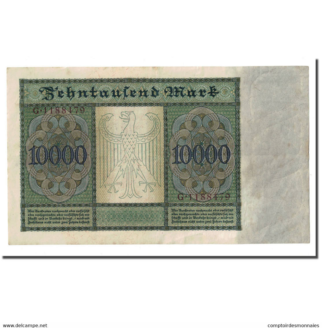 Billet, Allemagne, 10,000 Mark, 1922-01-19, KM:70, TTB+ - 10.000 Mark