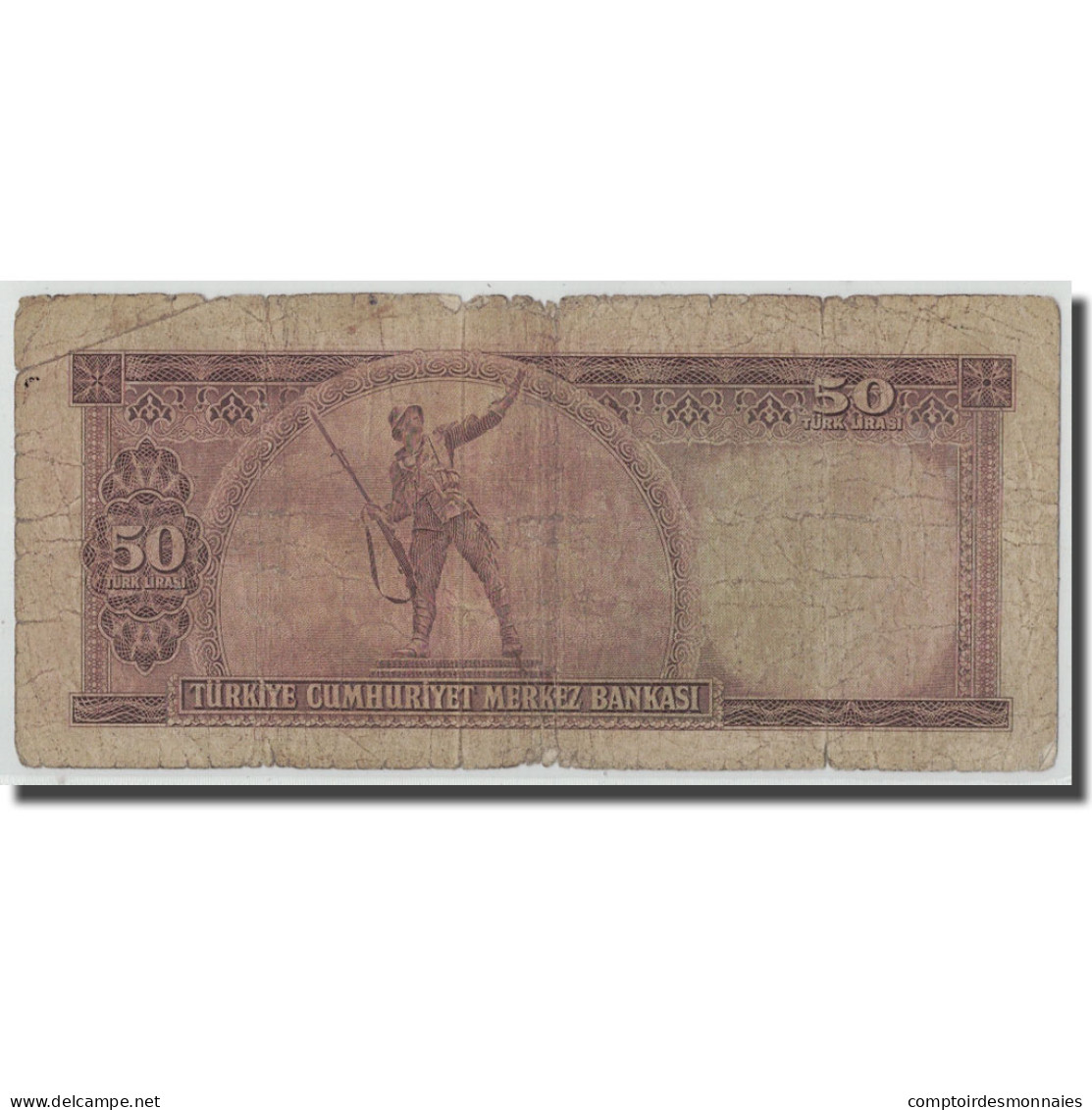 Billet, Turquie, 50 Lira, L.1930, 1951-12-01, KM:162a, B - Turquie