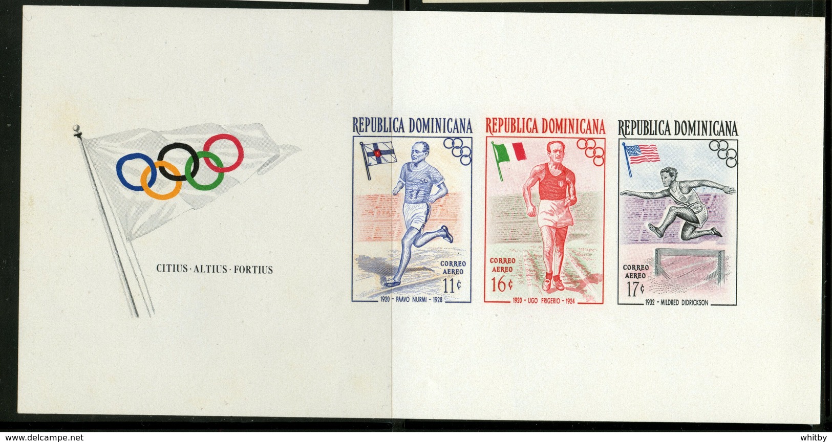 Dominican Rebublic 1957 Olympics Issue #C105a  MH Souvenir Sheet - Dominican Republic