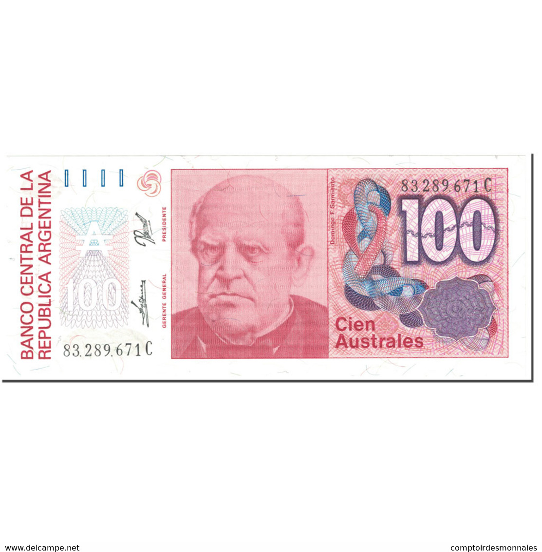 Billet, Argentine, 100 Australes, 1990, UNdated (1990), KM:327c, NEUF - Argentina