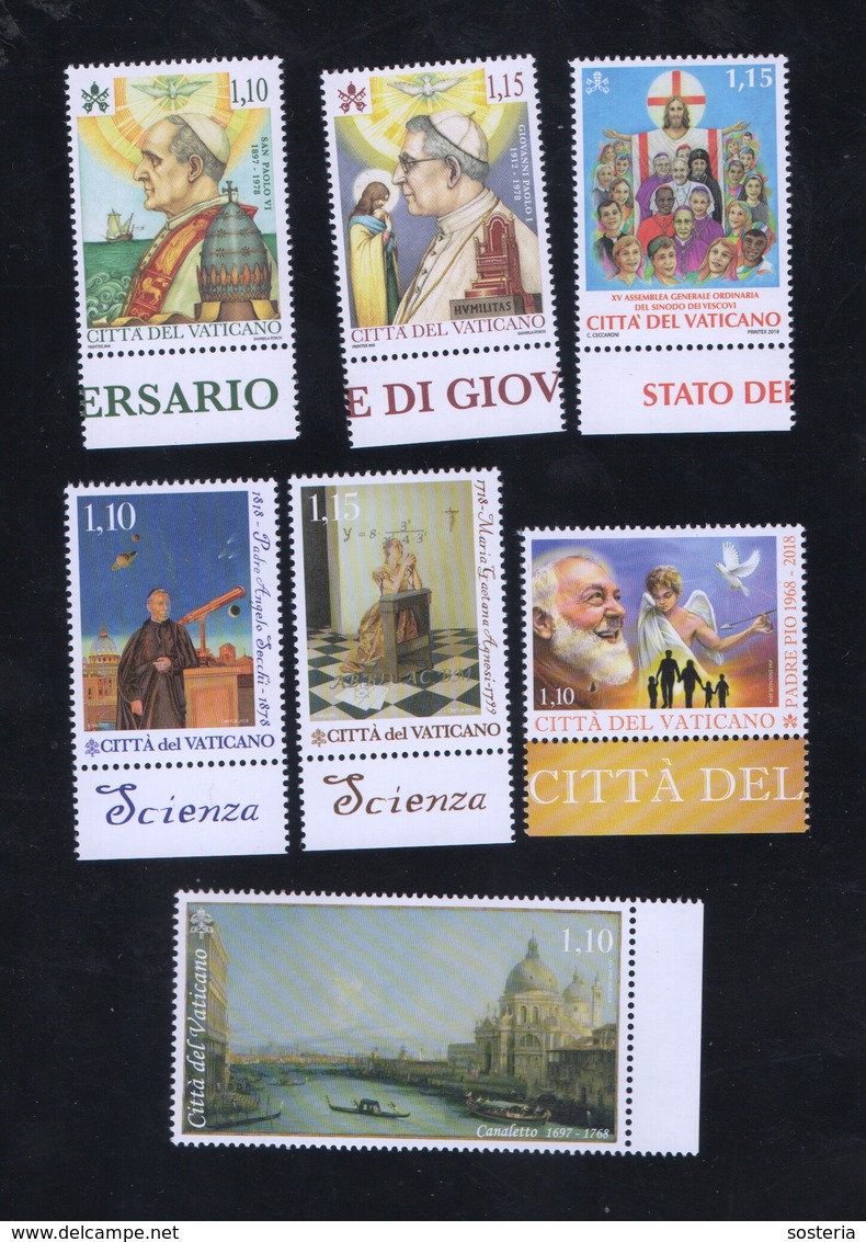 2018 - VATICANO - S42B - SET OF 7 STAMPS ** - Unused Stamps