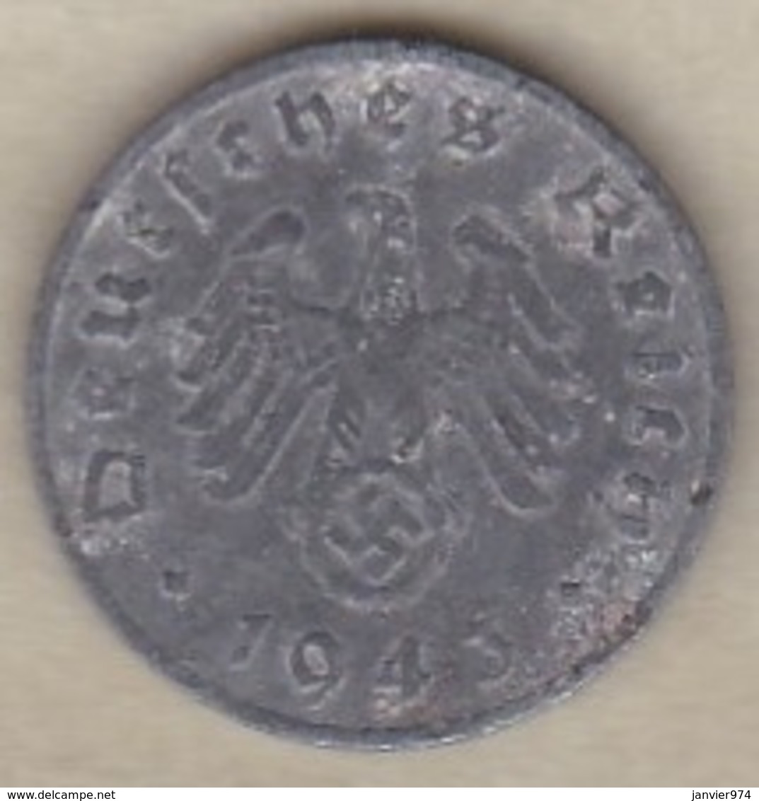 1 Reichspfennig 1943 F (STUTGART)  En Zinc - 1 Reichspfennig