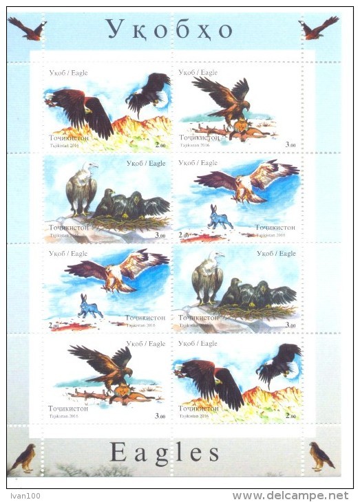 2016. Tajikistan, Eagles Of Tajikistan, Sheetlet Perforated,  Mint/** - Tadzjikistan