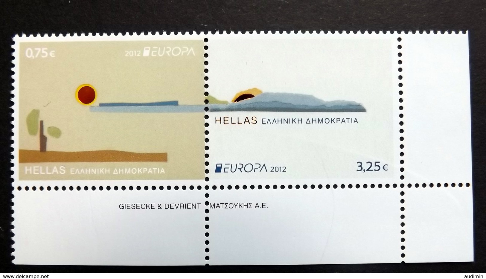 Griechenland 2671/2 A  **/mnh, EUROPA/CEPT 2012, Besuche - Unused Stamps