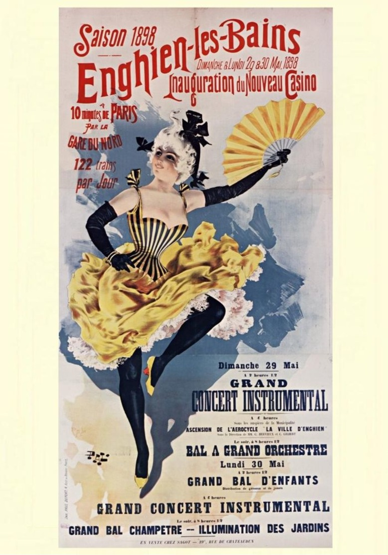 France Travel Postcard Enghien-les-Bains Casino 1898 - Reproduction - Pubblicitari