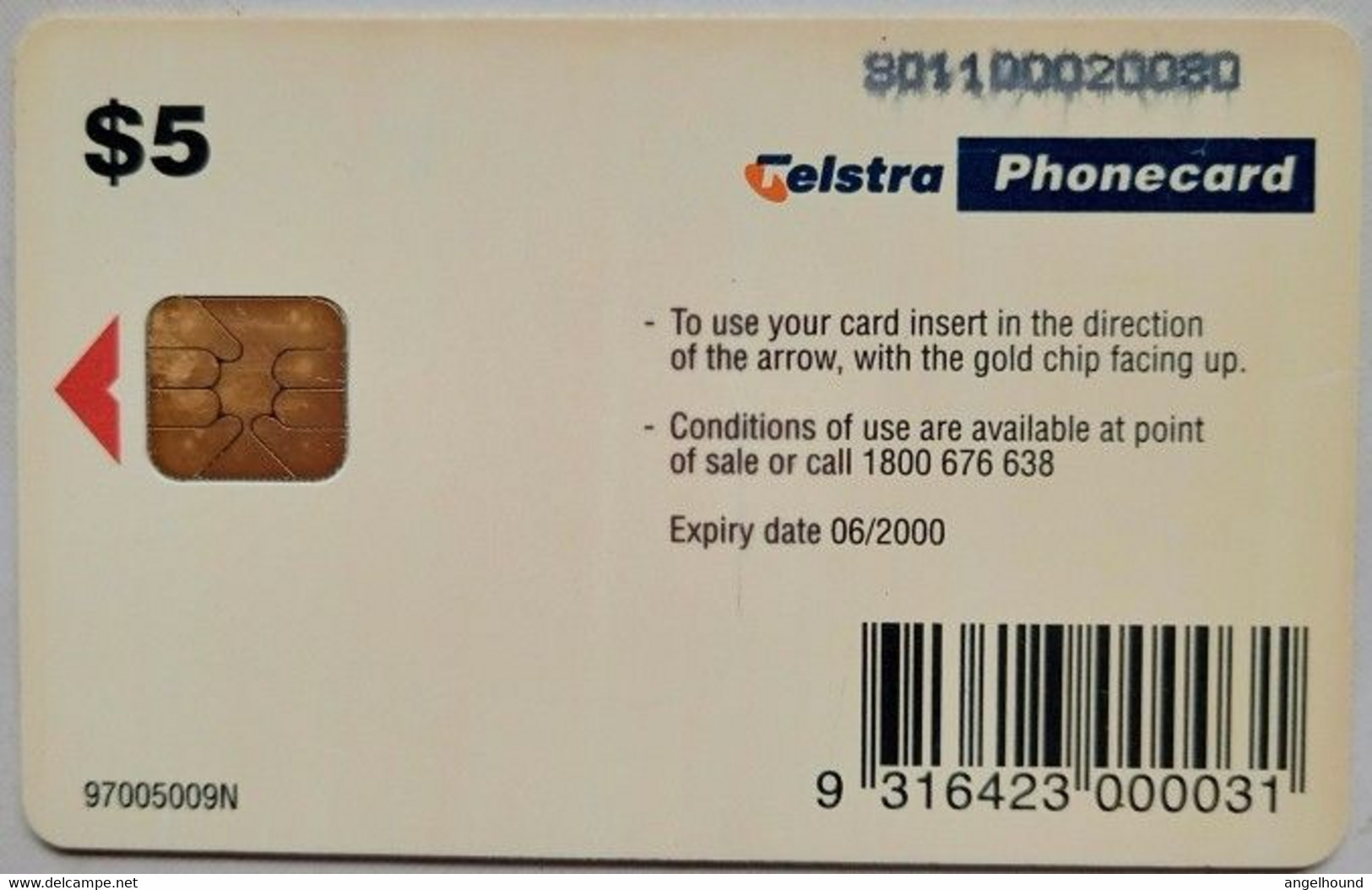 Australia $5 Chip Card " Sydney Harbour , NSW ( Exp. 06/2000 )  " - Australie