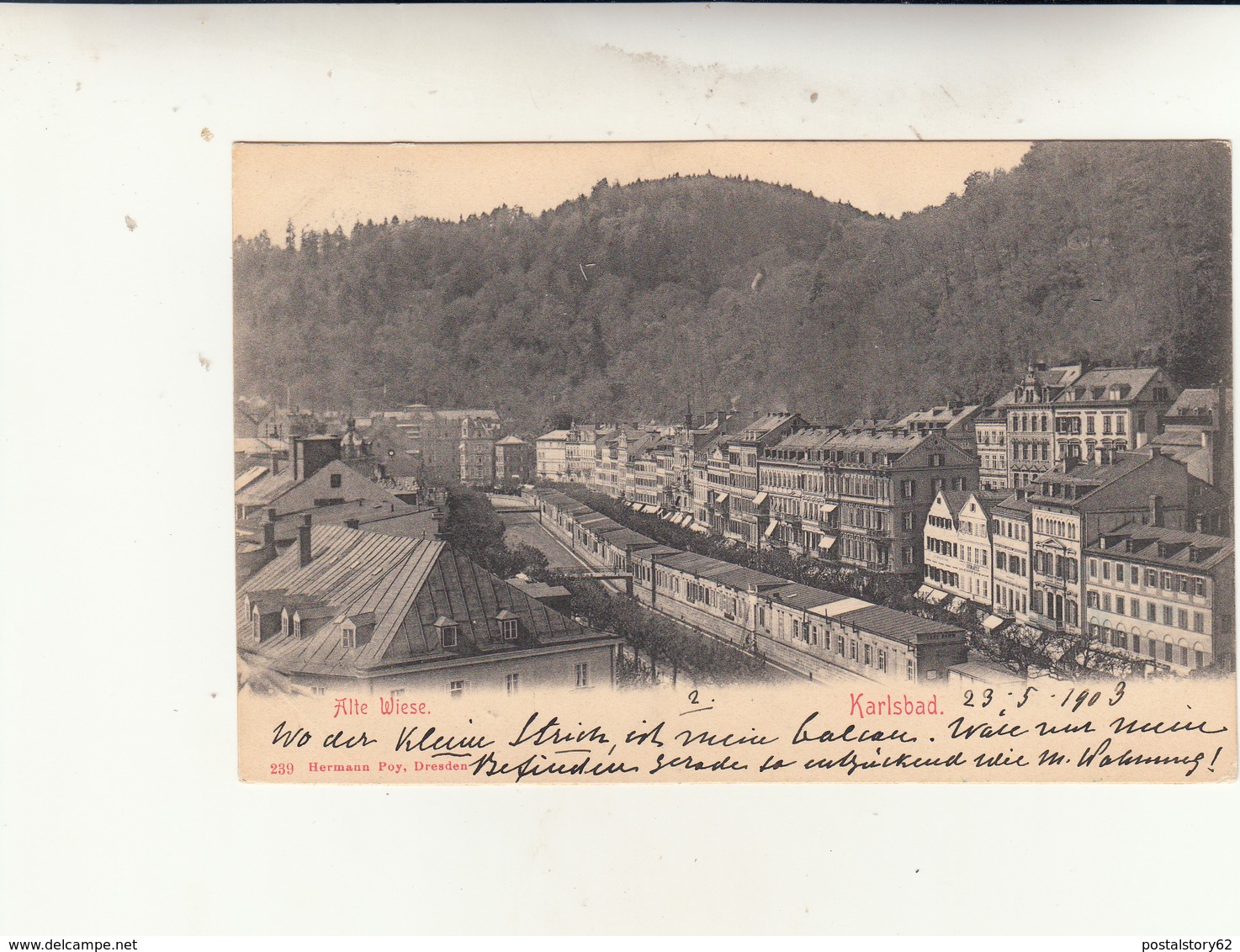 Karlsbad, Boemia. Impero Austro Ungarico, Post Card Used To Wien 1903 - Storia Postale