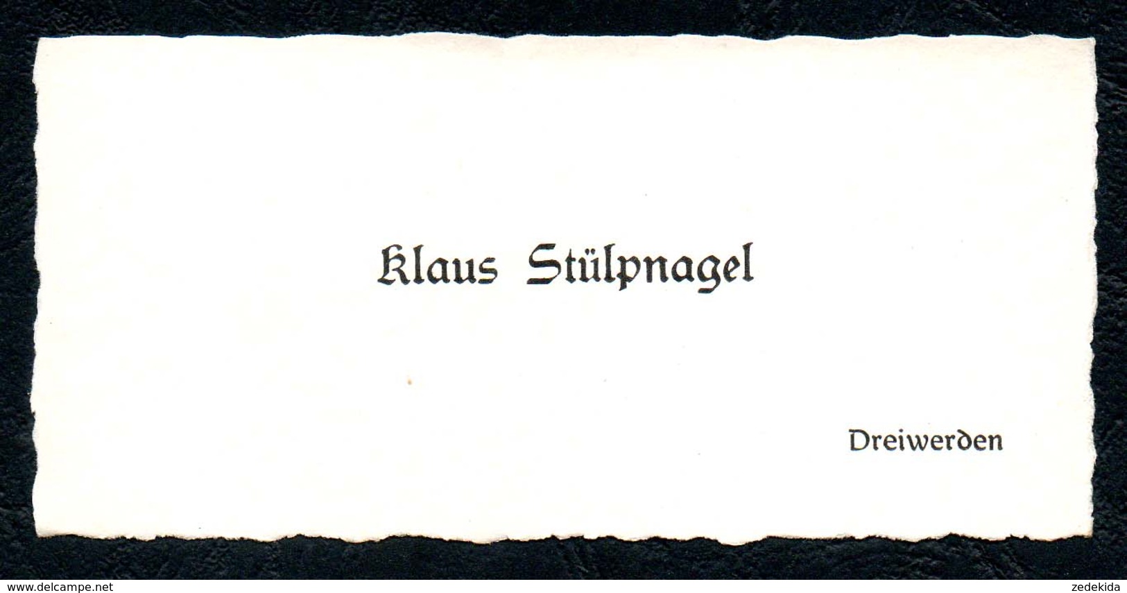 B7286 - Dreiwerden - Klaus Stülpnagel - Visitenkarte - Visitenkarten