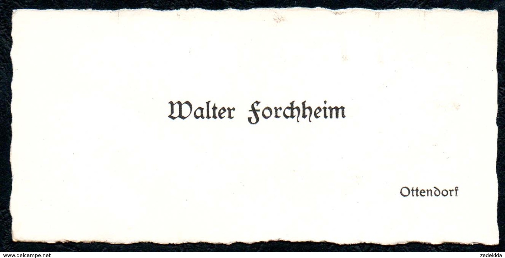 B7287 - Ottendorf - Walter Forchheim - Visitenkarte - Visiting Cards