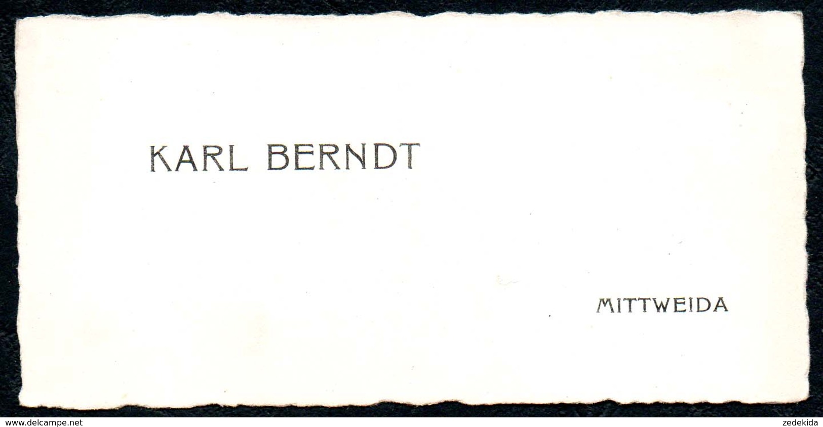 B7297 - Mittweida - Karl Berndt  - Visitenkarte - Visiting Cards