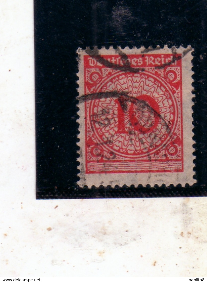 GERMANY GERMANIA GERMAN REICH EMPIRE IMPERO 1923 NUMERAL CIFRA 10pf USATO USED OBLITERE' - Nuovi