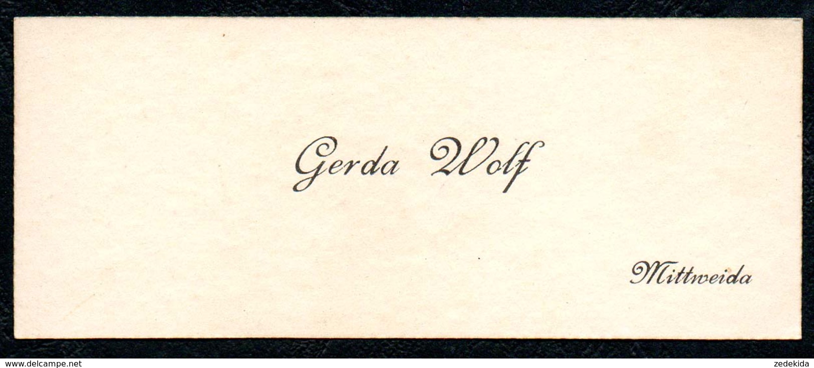 B7301 - Mittweida - Gerda Wolf - Visitenkarte - Visitenkarten