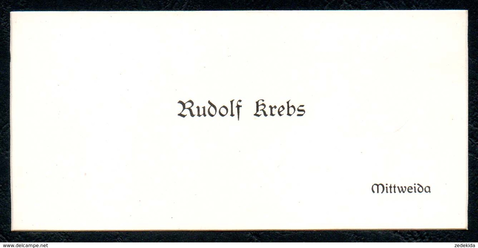 B7302 - Mittweida - Rudolf Krebs - Visitenkarte - Visitenkarten