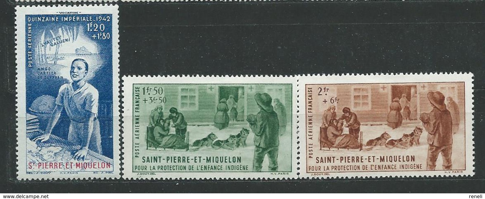 SAINT-PIERRE-ET-MIQUELON  PA  N°  1/3  *  TB  4 - Neufs