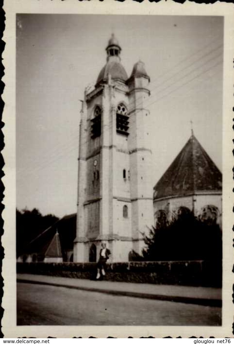 PHOTO AMATEUR 9/6 CM ..EGLISE ST-HILAIRE A NOGENT  LE ROTROU  1943   VOIR DOS - Lieux