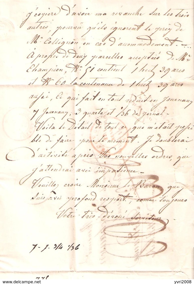 Préc. De BASTOGNE Du 11/1/1849 V/Ettelbruck Par ARLON-LUXEMBOURG Port 30 Barré 60 Arr. LUXEMBOURG - 1830-1849 (Belgique Indépendante)