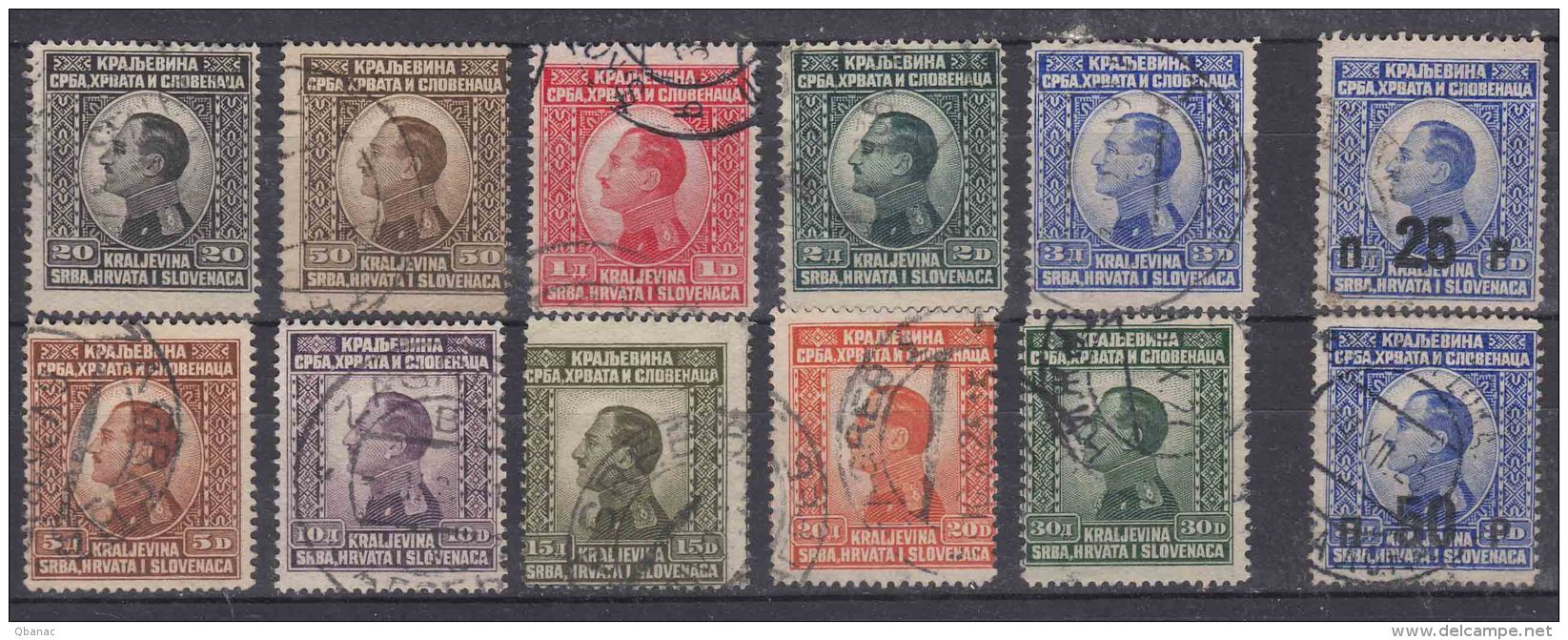 Yugoslavia Kingdom 1924 Mi#176-185 And 1925 Mi#186-187 Used - Gebraucht