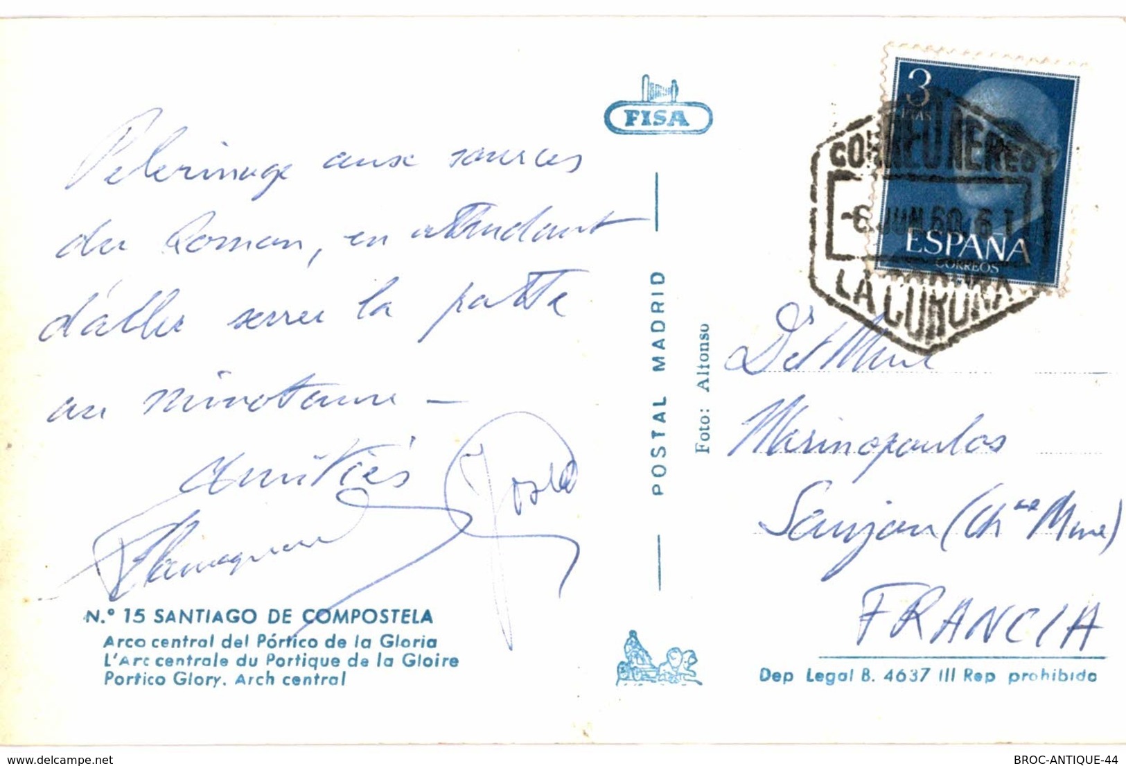 CPA N°23008 - LOT DE 6 CARTES DE SANTIAGO DE COMPOSTELA - CATEDRAL PORTICO DE LA GLORIA - Santiago De Compostela