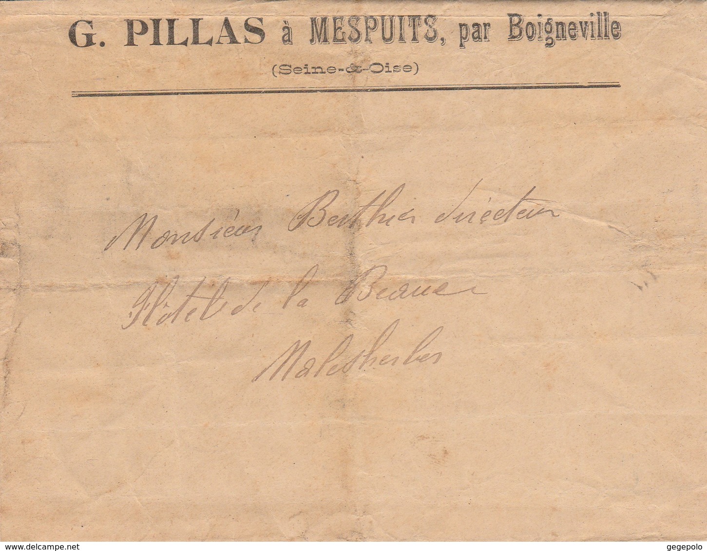 91 - MESPUITS Par Boigneville - G.PILLAS     ( Enveloppe Seule ) - Otros & Sin Clasificación