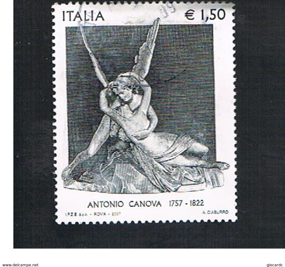 ITALIA REPUBBLICA  -   2007  A. CANOVA               -   USATO  ° - 2001-10: Usati