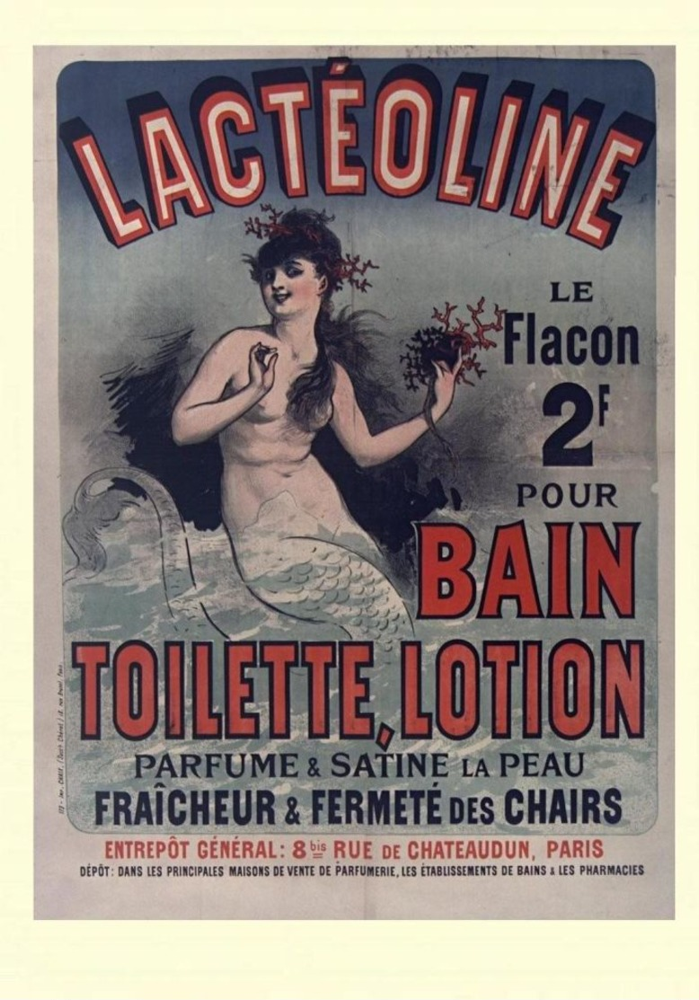 Product Postcard Lactéoline Sel Pour Bain Et Toilette 1882 - Reproduction - Pubblicitari