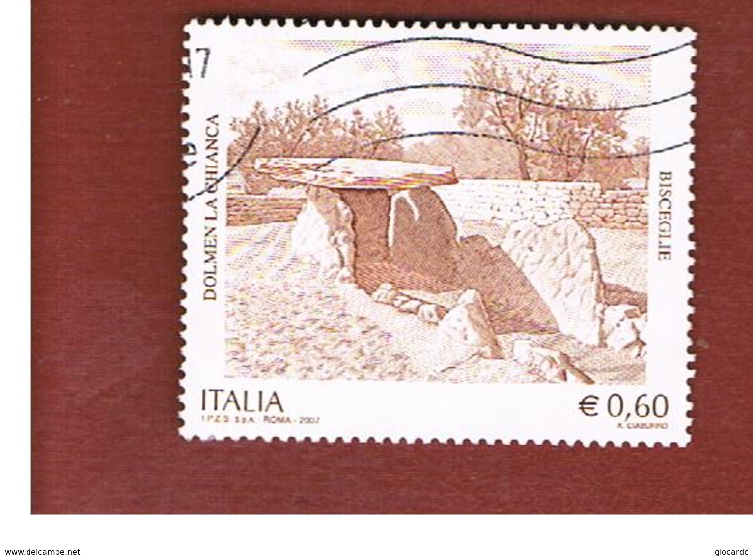 ITALIA REPUBBLICA  -   2007  DOLMEN BISCEGLIE  -   USATO  ° - 2001-10: Gebraucht