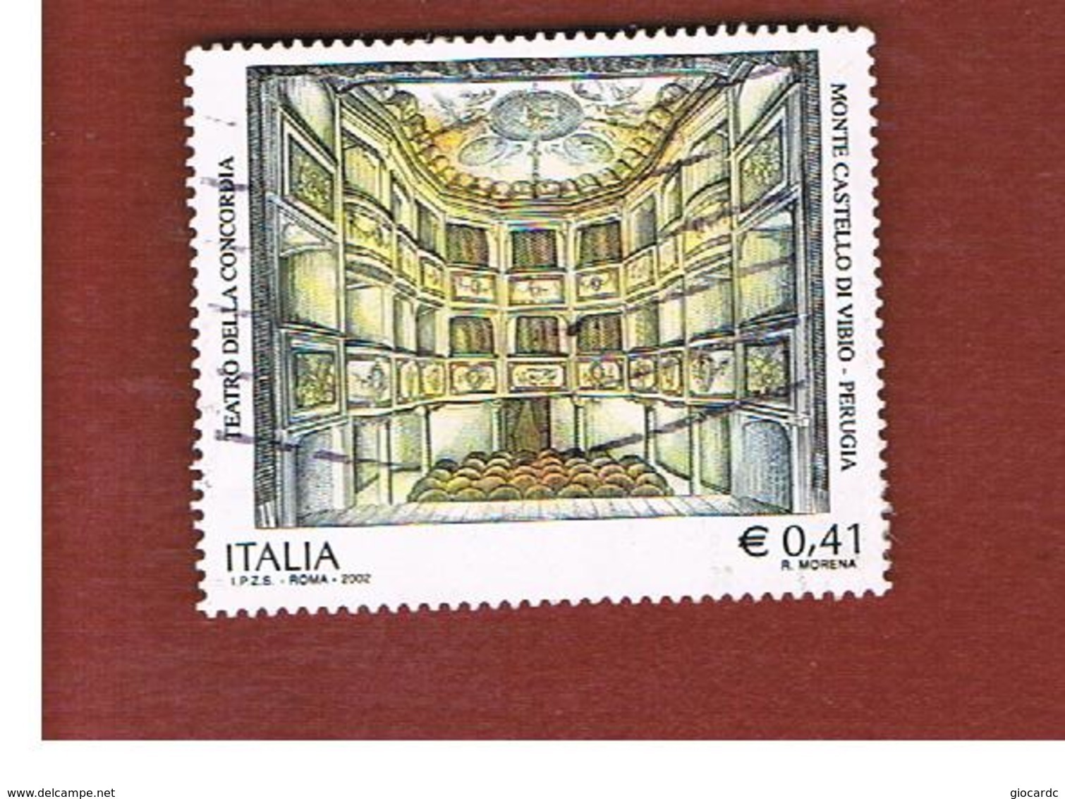 ITALIA REPUBBLICA  -  2002  TEATRO PERUGIA  - USATO ° - 2001-10: Afgestempeld