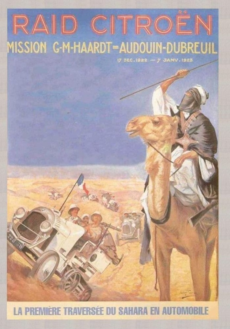France Car Postcard Raid Citroen Traversée Du Sahara En Automobile 1922-1923 - Reproduction - Pubblicitari