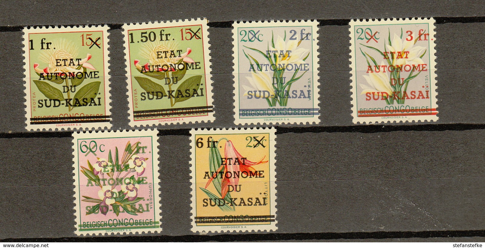 Zuid-Kasai Ocb Nr:  Lot */** MH/MNH  (zie Scans) UN POINT Derriere Le FR (ps Le Carré) 3 Timbres Avec Charniere - Sur Kasai