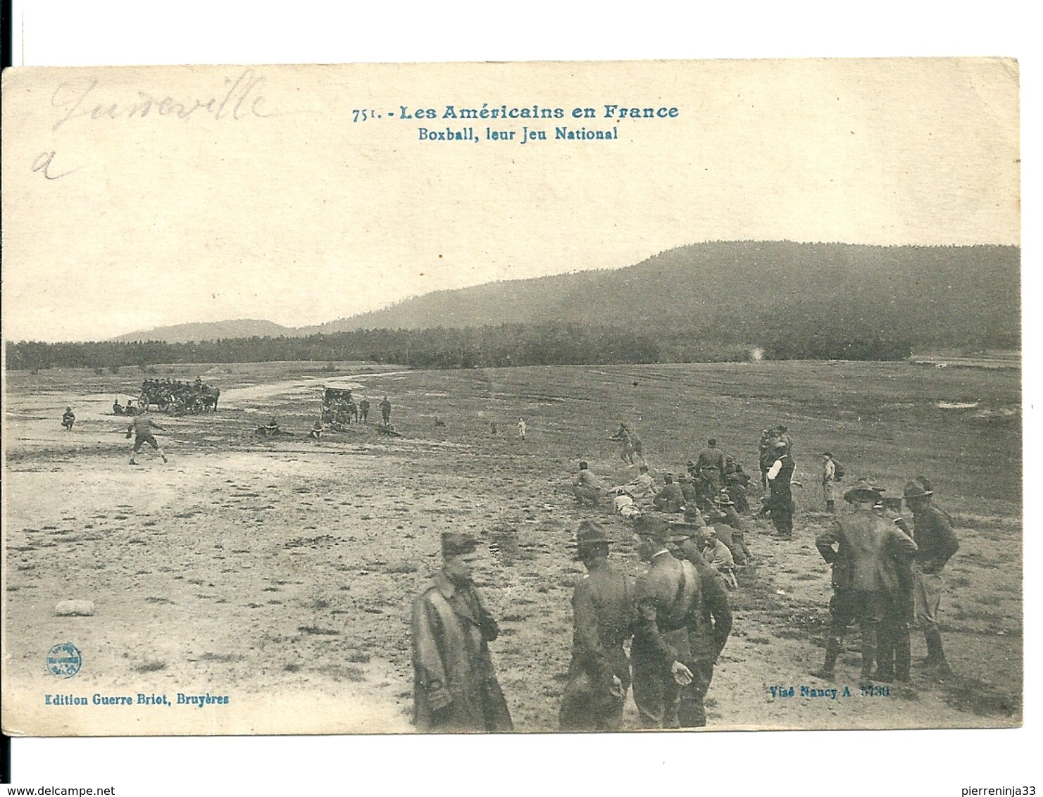 Les Américains En France/leur Sport National:Boxball(Baseball) à Lunéville(54)selon L'inscription Proche De Bruyères(88) - Guerre 1914-18