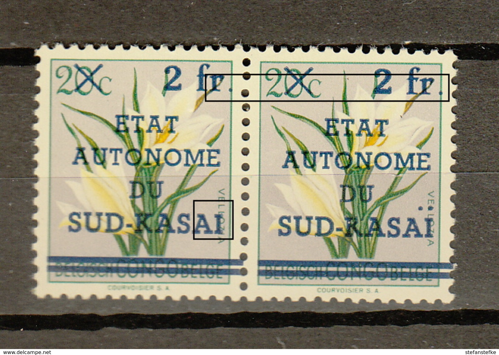 Zuid-Kasai Ocb Nr:  7 ** MNH  (zie Scans) SANS POINT Sur Le I, Point Derriere Le Fr - South-Kasaï