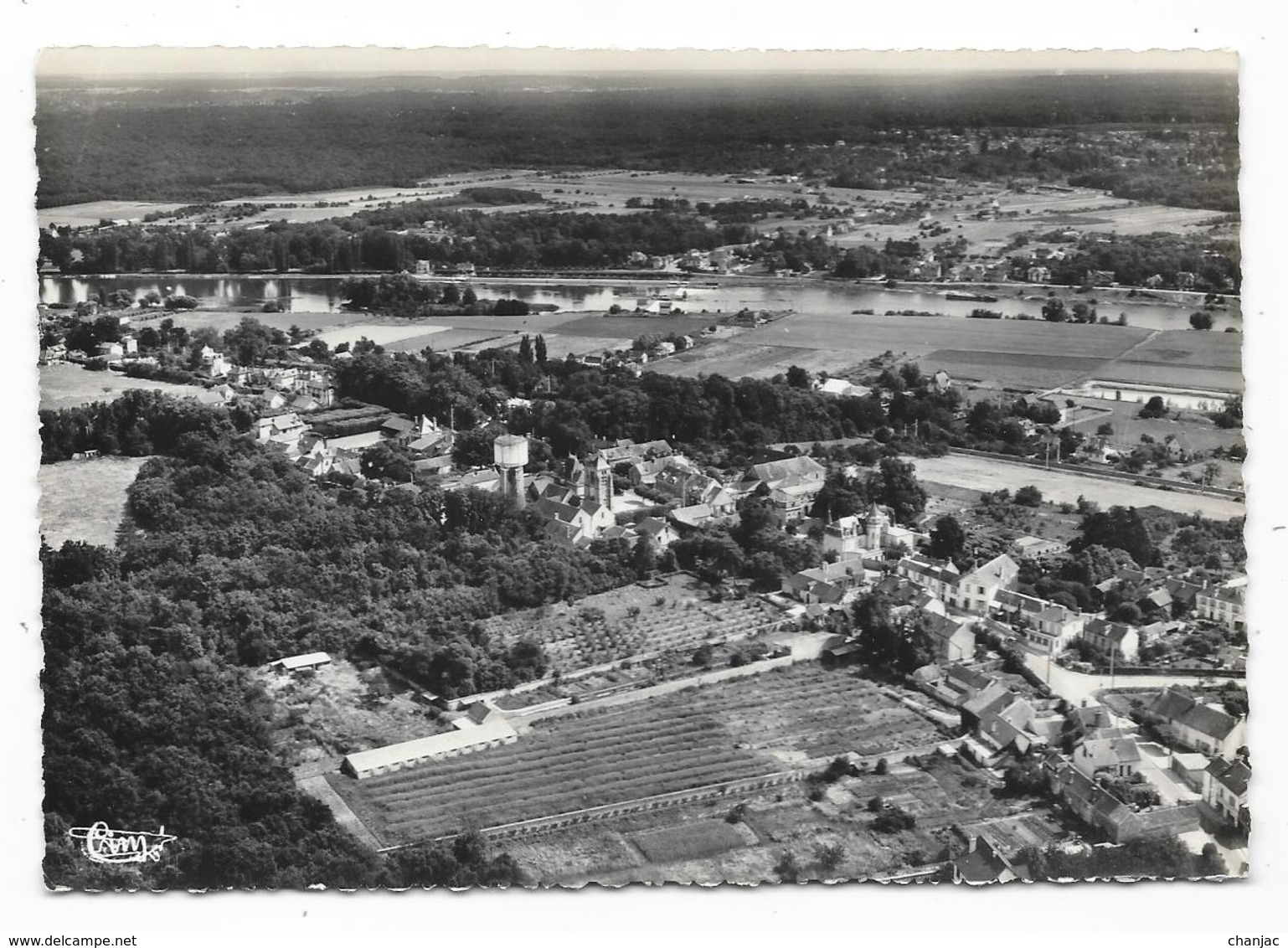 Cpsm: 77 CHARTRETTES (ar. Melun) Vue Aérienne Sur La Vallée De La Seine (Château D'Eau) 1952  CIM  N° 4678 - Other & Unclassified