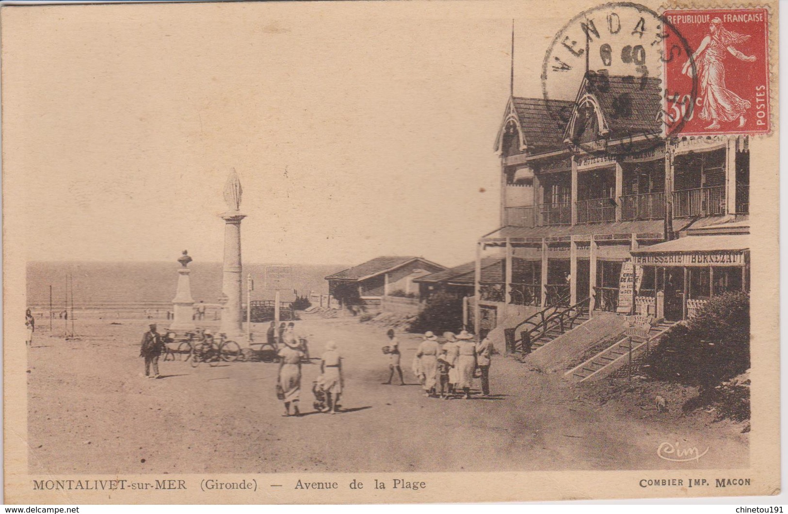 MONTALIVET Sur MER Avenue De La Plage  Vue Pas Courante - Andere & Zonder Classificatie