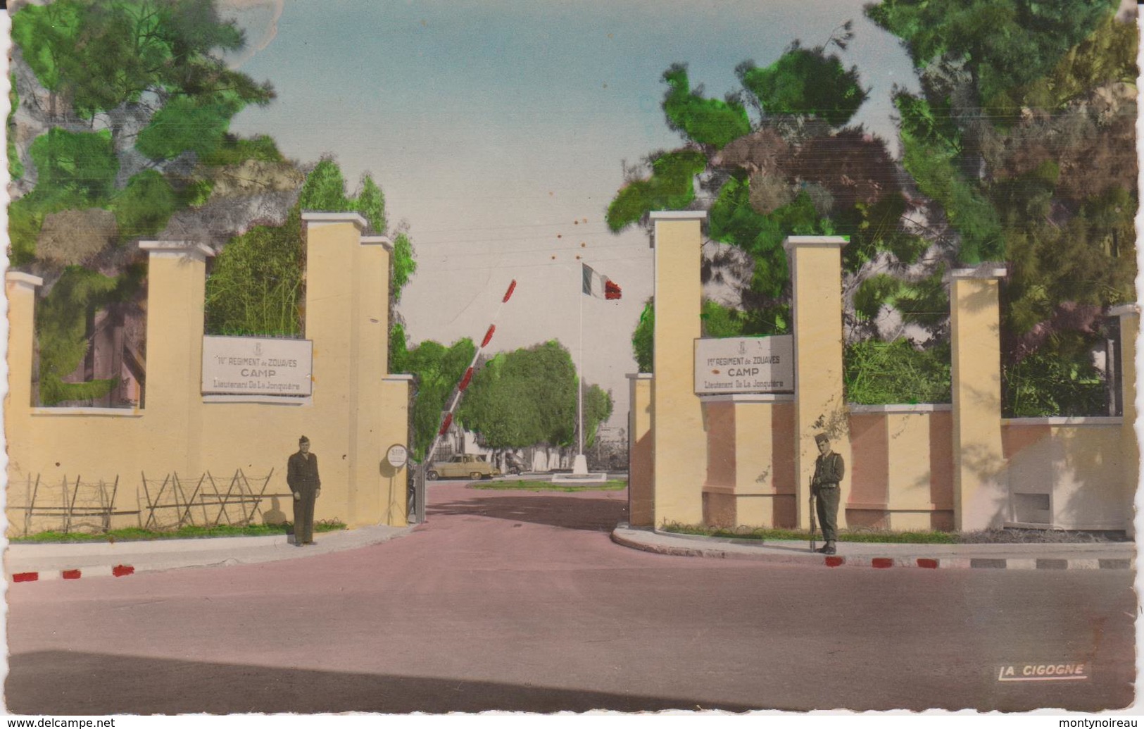 Maroc :  CASABLANCA  : 1 Er , Régiment De  Zouaves , Camp De La  Jonquière , Porte  D ' Entrée - Casablanca