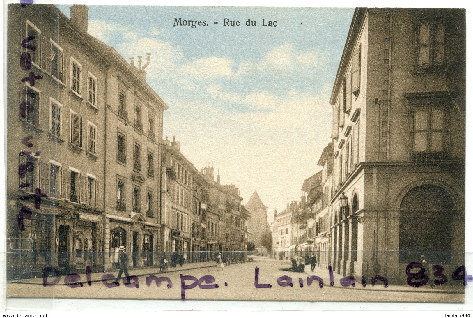 - MORGES - Rue Du Lac - Animation, Un Peu De Couleur, Cliché Peu Courant, Non écrite, TTBE, Scans. - Morges