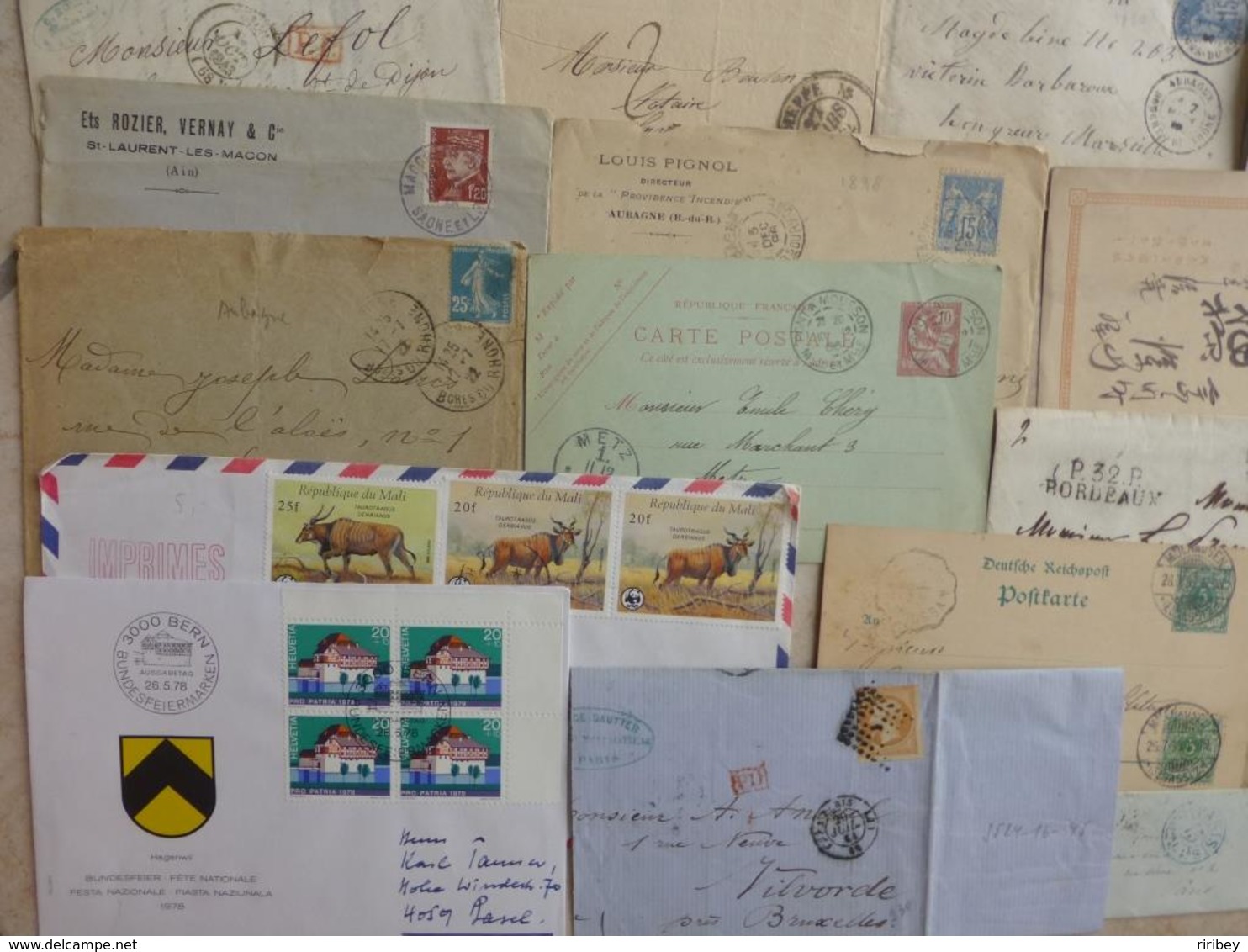 COLLECTION :   LETTRES / MARQUES POSTALES / DOCUMENTS    XVIII à XX
