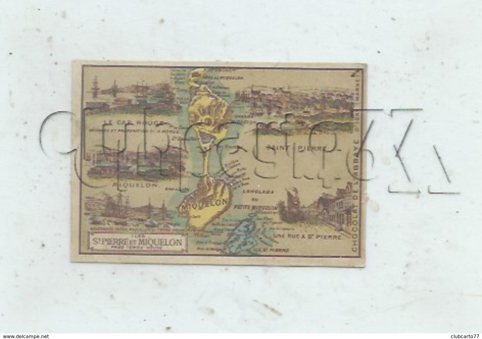 ST-Pierre-et-Miquelon : Carte Géographique L'Abbaye XIX ème Siècle (environ 1890)  DOC RARE + Vues Hivernage 3 Mâts Ba . - Saint-Pierre-et-Miquelon