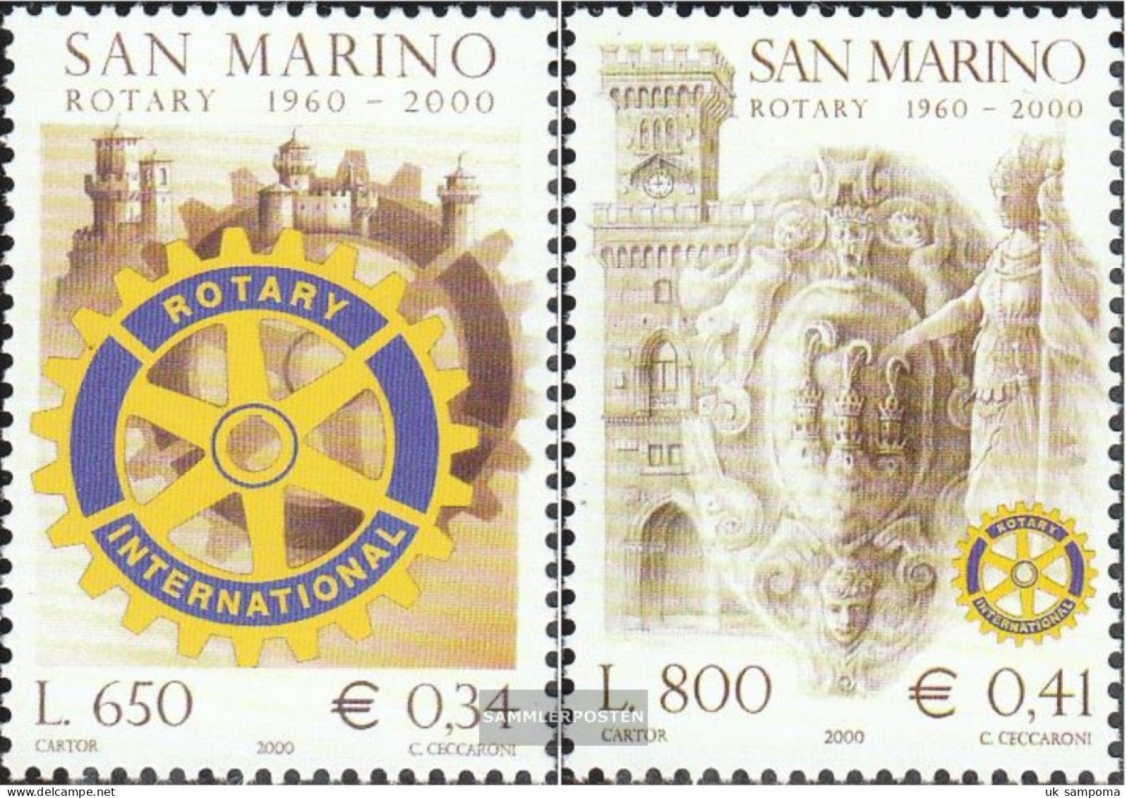 San Marino 1884-1885 (complete Issue) Unmounted Mint / Never Hinged 2000 Rotary-Club - Unused Stamps