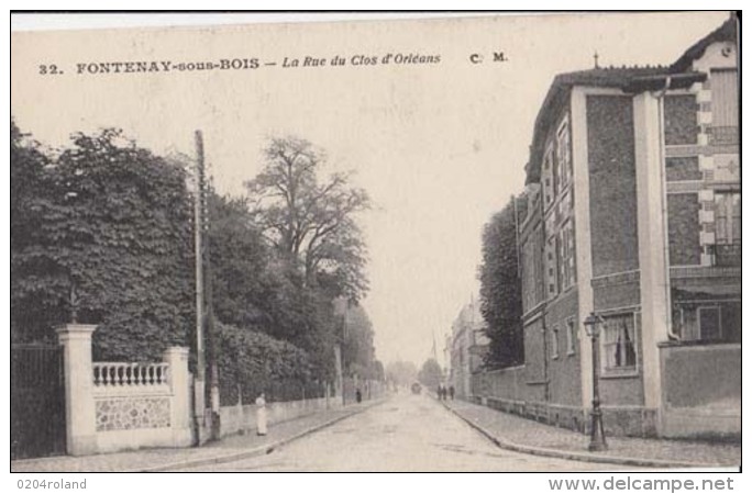 D94 -  Fontenay Sous Bois - La Rue Du Clos D' Orléans: Achat Immédiat - Fontenay Sous Bois