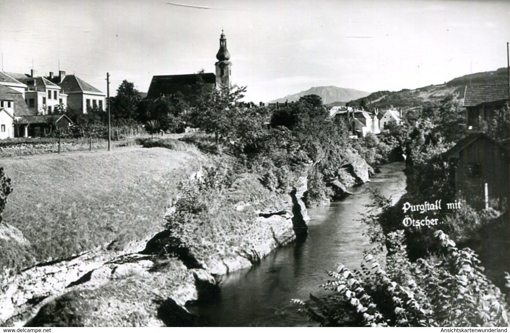 005536  Purgstall Mit Ötscher  Teilansicht Mit Erlauf  1971 - Purgstall An Der Erlauf