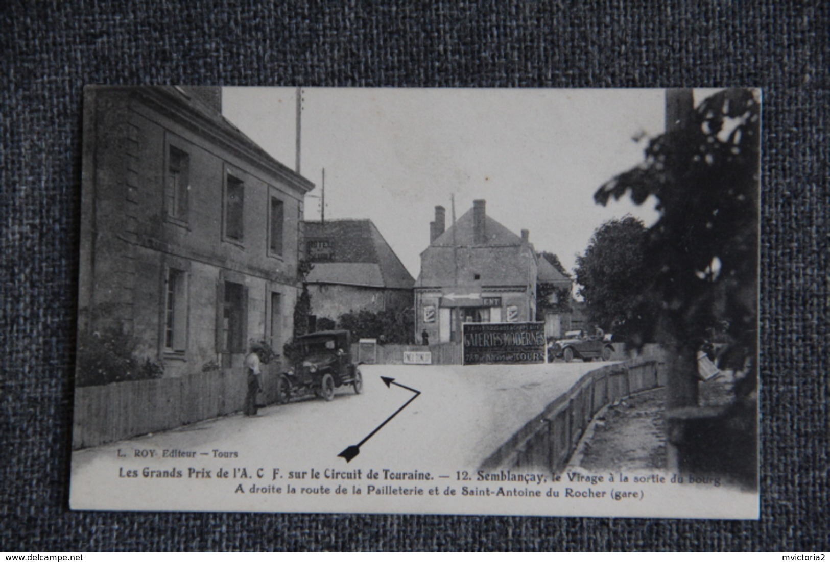 Grands Prix De L'A.C.F , Circuit De Touraine - SEMBLANCAY, Le Virage à La Sortie Du BOURG. - Semblançay