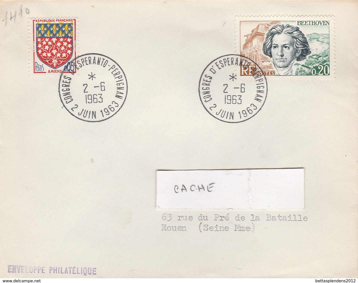 LSC 1963 -  PERPIGNAN - Cachet Congrès D' ESPERANTO - PERPIGNAN - Esperanto